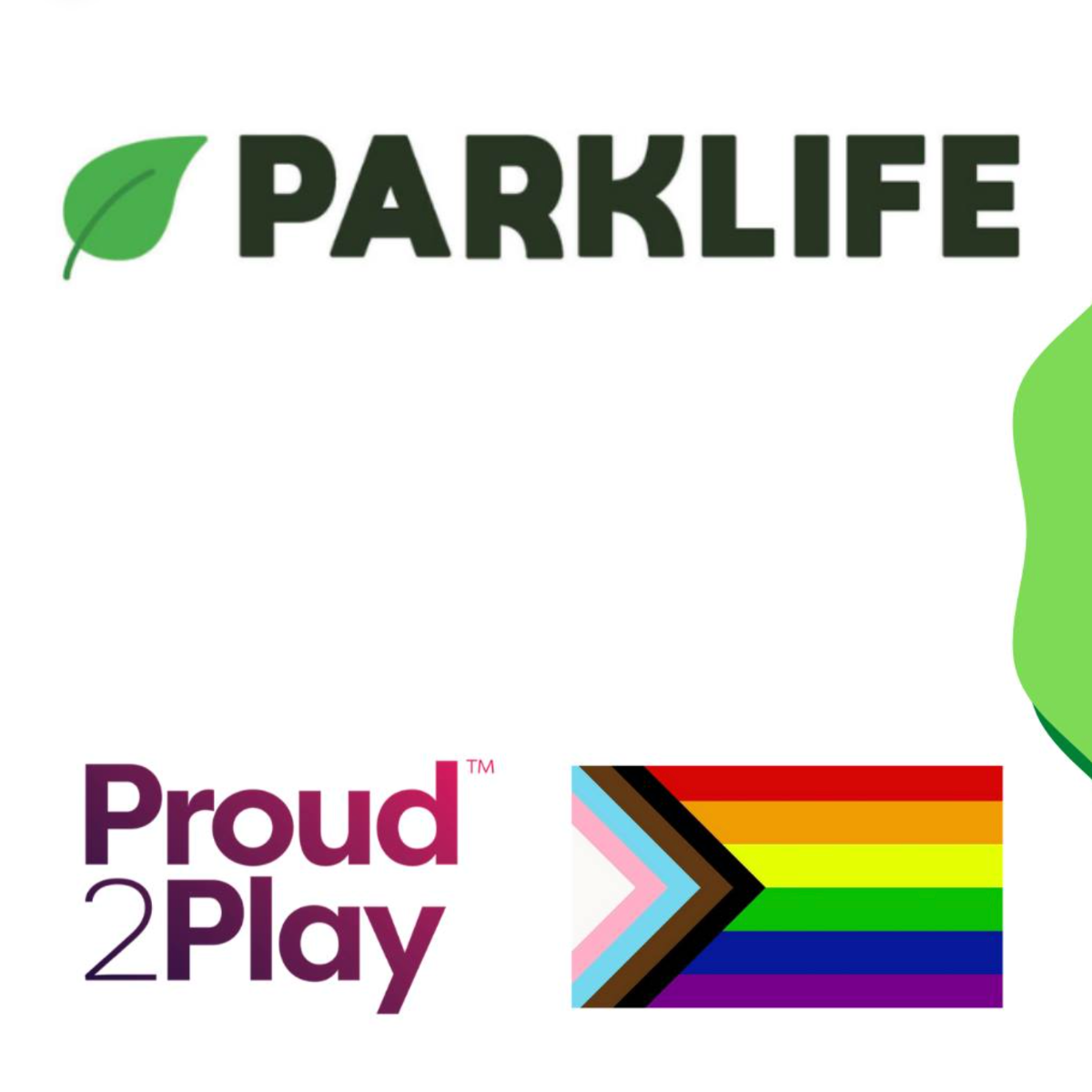 Parklife logo with pride flag