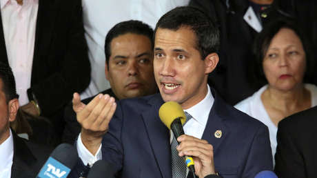 El diputado Juan Guaido en una rueda de prensa en Caracas, Venezuela, el 3 de mayo de 2019.