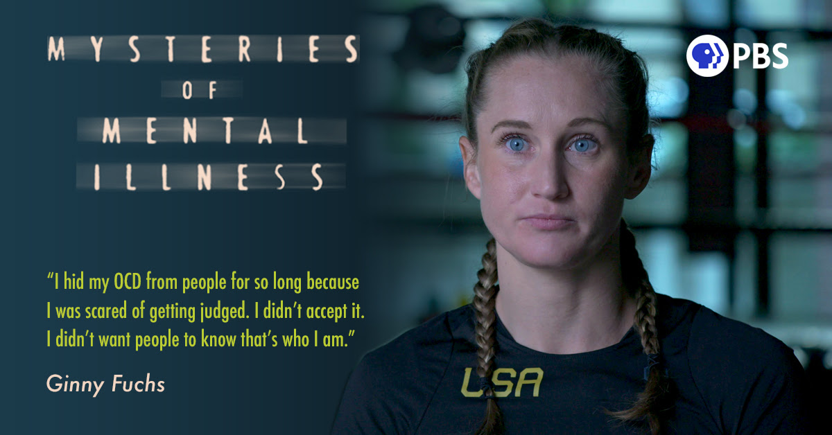 Olympic Boxer Ginny Fuchs is a young white woman with light hair in braids. She is quoted saying, “I hid my OCD from people for so long because I was scared of getting judged. I didn’t accept it. I didn’t want people to know that’s who I am.” Click here for MYSTERIES OF MENTAL ILLNESS. Olympic Boxer Ginny Fuchs is a young white woman with light hair in braids. She is quoted saying, “I hid my OCD from people for so long because I was scared of getting judged. I didn’t accept it. I didn’t want people to know that’s who I am.” Click here for MYSTERIES OF MENTAL ILLNESS.
