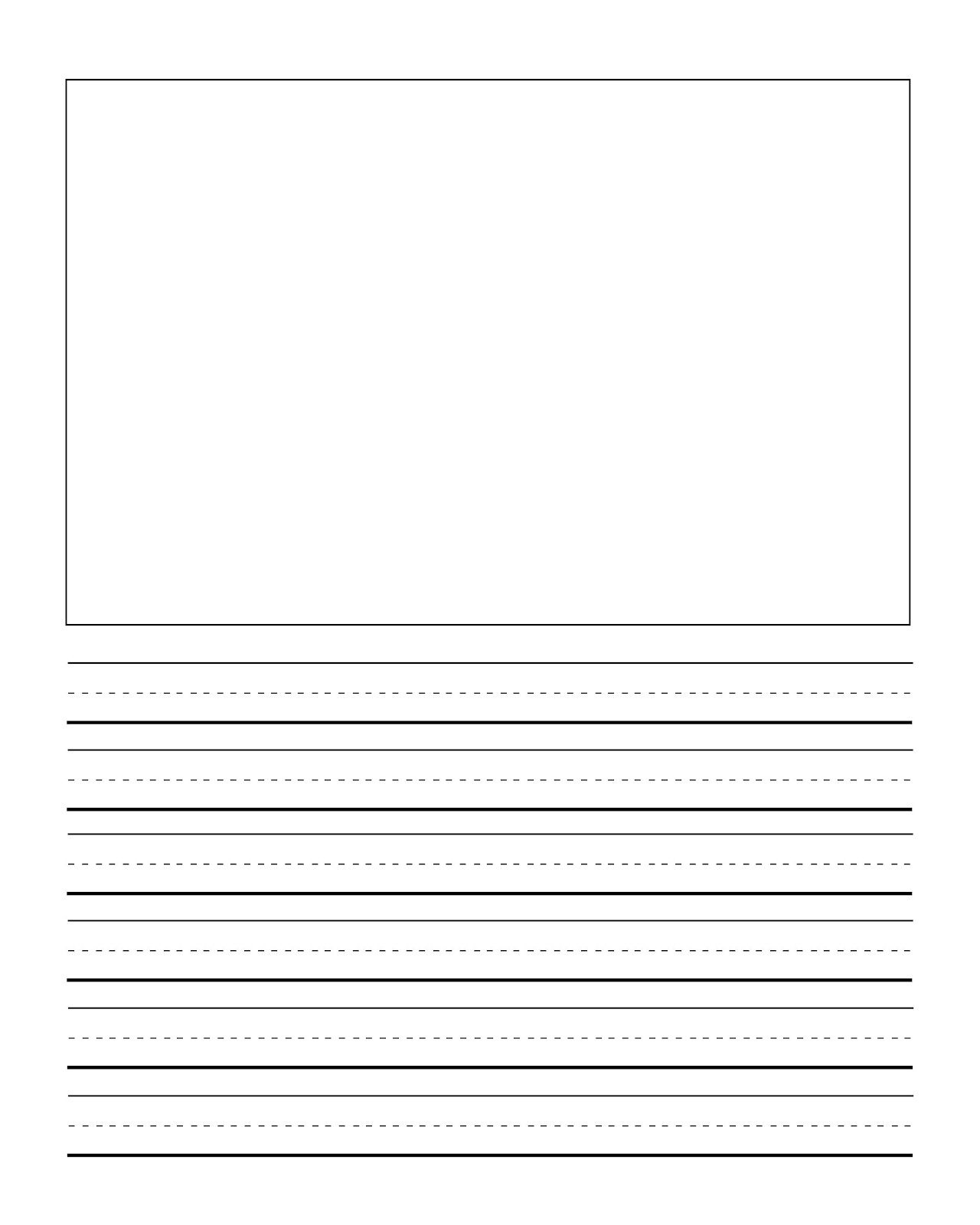 writing paper for kids with block to draw Journal Writing/Handwriting