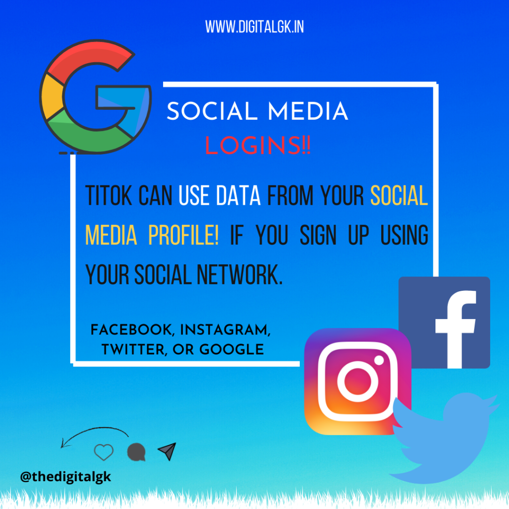TikTok saves your Social Media Login details