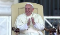 Pope Francis laughing