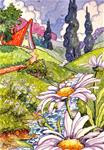 Brookside Daisies Storybook Cottage Series - Posted on Saturday, March 14, 2015 by Alida Akers