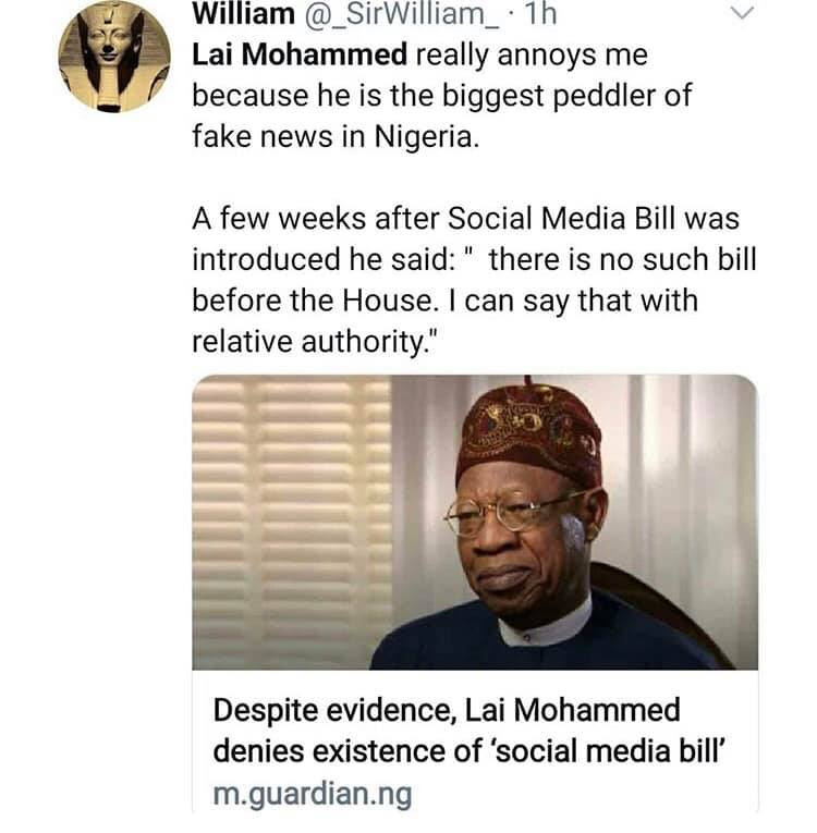 Nigerians react to Lai Mohammed