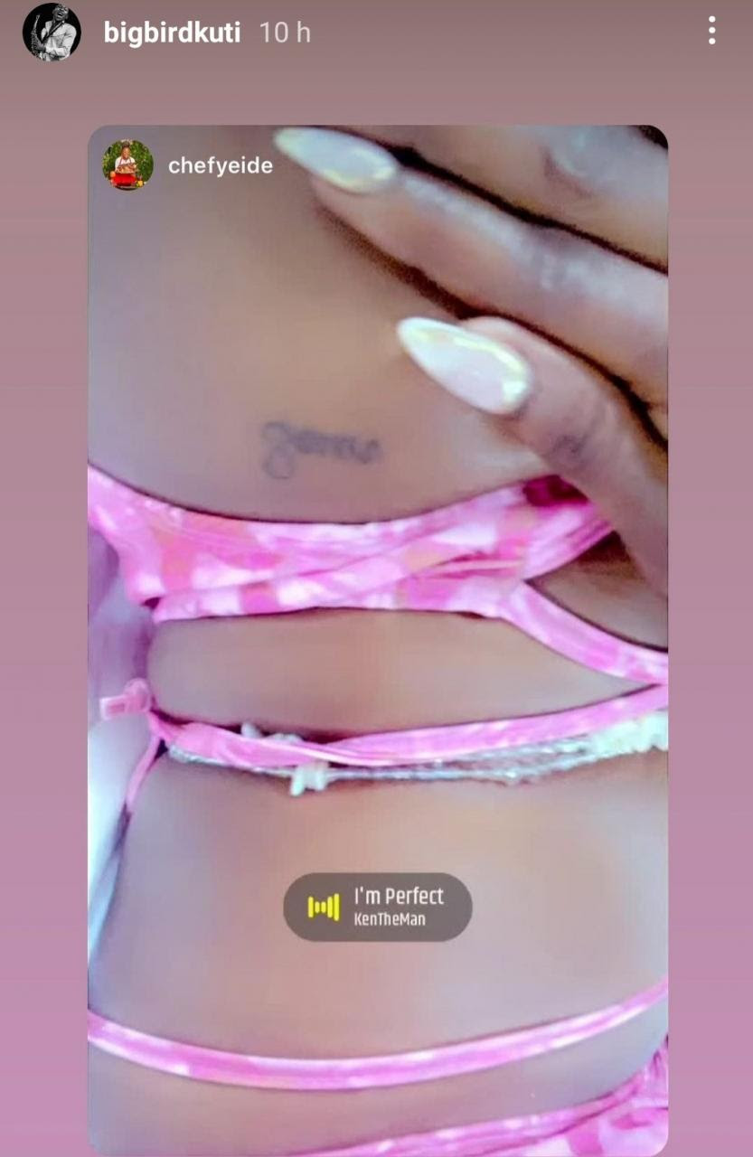 Seun Kuti and his long-term partner, Yeide, get tattoos of each other