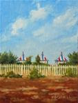 'Chappaquiddick Cabanas' An Original Oil Painting by Claire Beadon Carnell 30 Paintings in 30 Days C - Posted on Saturday, January 17, 2015 by Claire Beadon Carnell