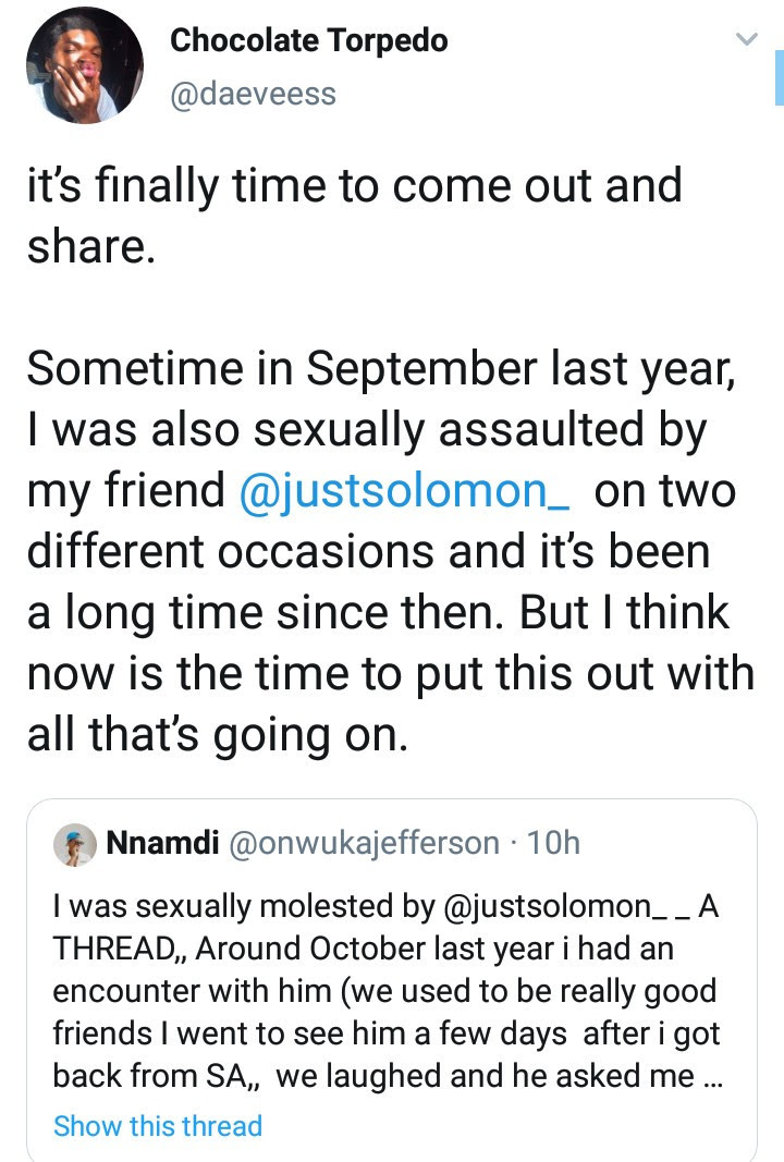 Two Nigerian men accuse a popular male model of sexual assault