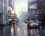 Yonge Street Shoppers, April Rain - Posted on Monday, March 16, 2015 by Catherine Jeffrey