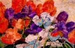 Contemporary Mixed Media Flower Art Painting "Spring Mix"  by Colorado Mixed Media Abstract Artist C - Posted on Thursday, January 8, 2015 by Carol Nelson