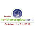 Healthy Workplace Month, October 1 - 31, 2016 (logo)
