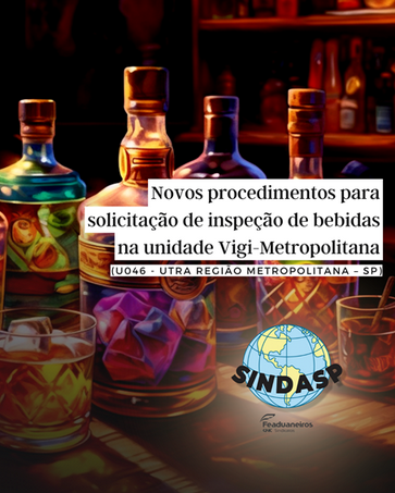 NOVOS PROCEDIMENTOS - INSPEÇÃO DE BEBIDAS