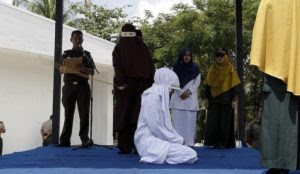Indonesia: Terrified woman publicly caned for violating Sharia by having sex outside of marriage
