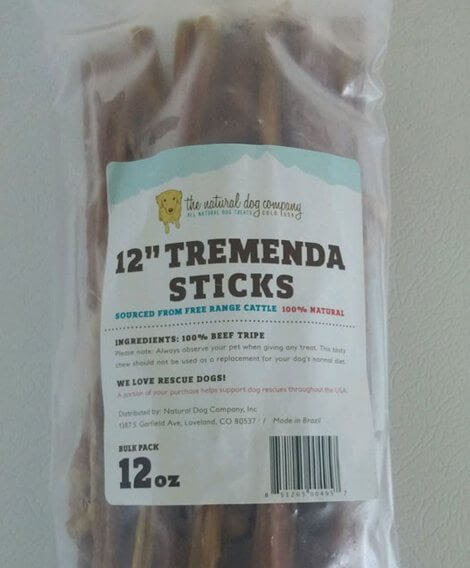 Tremenda Stcks Dog Chews Recall