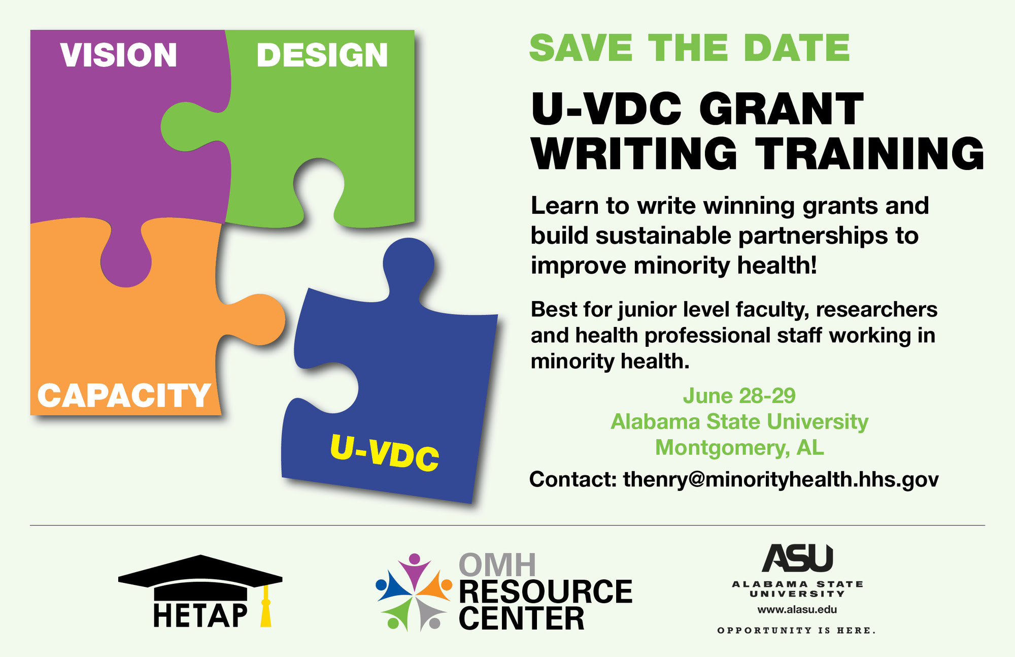 U-VDC Grant Writing Training June 28-29