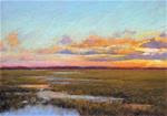 Salt Marsh at Sunset - Posted on Saturday, March 14, 2015 by Sharon Lewis