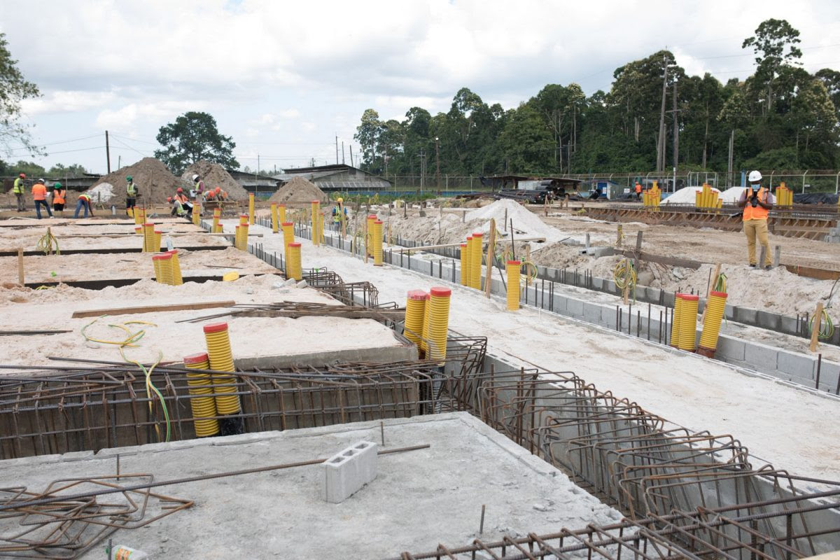 The construction site for the new power generation plant’s housing (DPI photo)