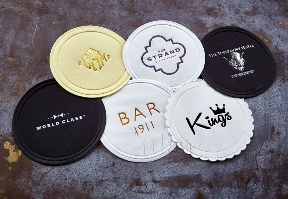 Disposable Custom Printed Paper Beer Drinks Coasters Bar Cup Pad