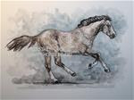 GALLOPING DAPPLED GRAY THOROUGHBRED  Draw 18 - Posted on Monday, January 19, 2015 by Sheri Cook