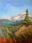 Mountain Painting, Small Oil Painting, Daily Painting, "Mt Rainier" by Carol Schiff, 8x6" Oil - Posted on Monday, November 17, 2014 by Carol Schiff