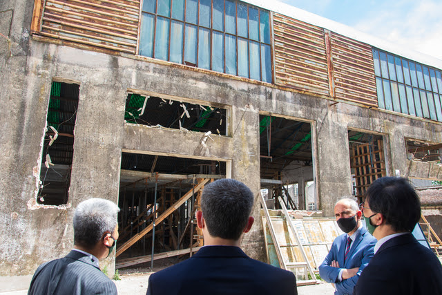 La delegación japonesa recorrió el predio donde se construye el CIB