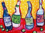Four Wine Bottles - Posted on Thursday, December 18, 2014 by Greg Justus