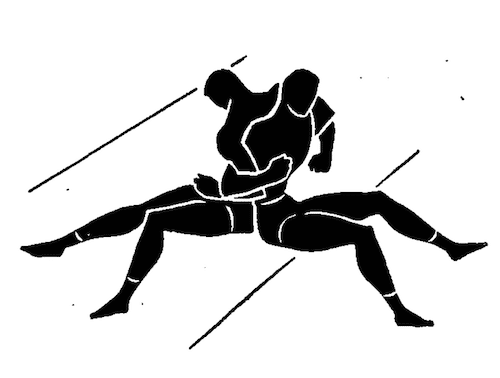 wwii strength and conditioning exercises back to back push illustration