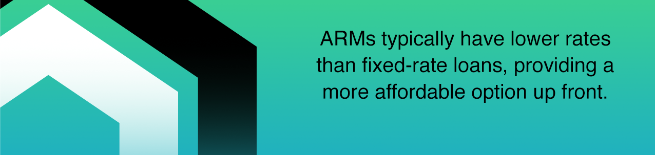 ARMs typically have lower rates than fixed-rate loans, providing a more affordable option up front