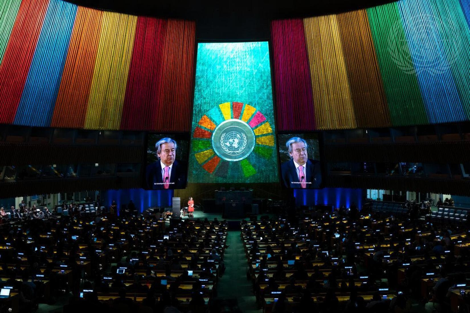 Secretário-geral da ONU, António Guterres, na abertura da SDG Action Weekend em 2023.