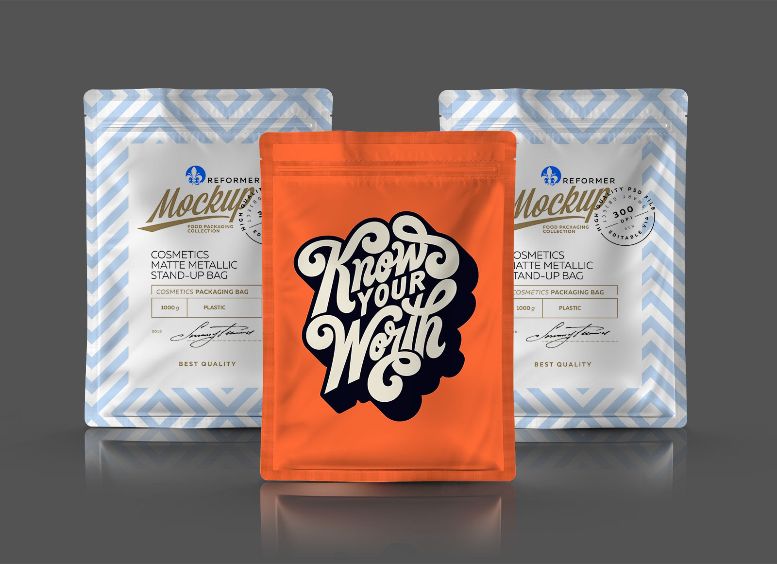 Free Plastic Standup Pouch Packaging Mockup PSD Good Mockups