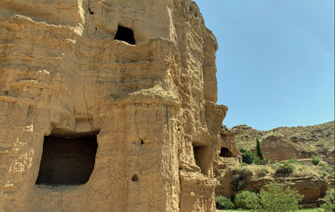 Cavidades esculpidas en las rocas en la zona.