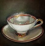 Teacup with Gold Rim - Posted on Saturday, November 15, 2014 by Joyce Koniar Sandri