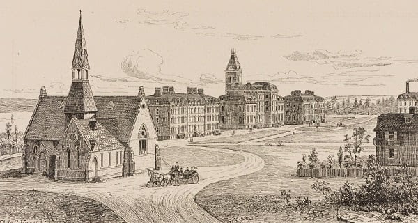 Sketch of Cornell's campus