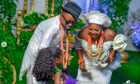 Rapper Erigga and fiancee, Morenike hold their traditional marriage in Delta state (photos)