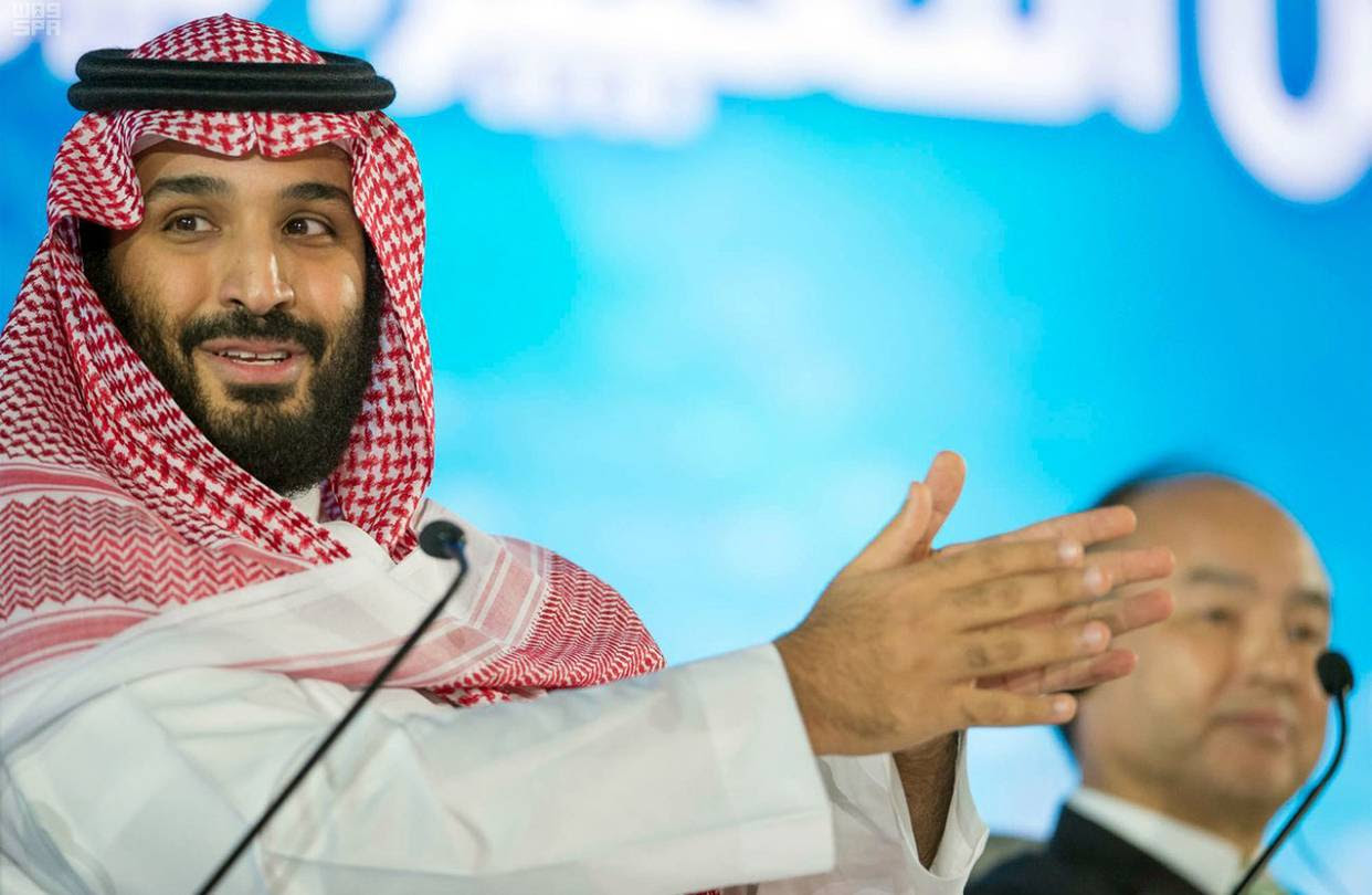 Saudi Crown Prince Mohammed bin Salman at the Future Investment Initiative Conference, Oct. 24.