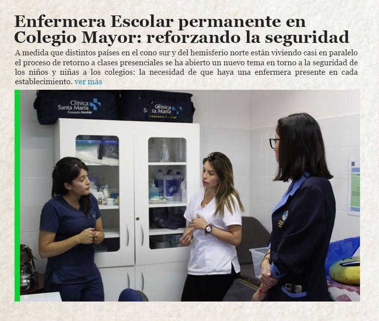 Enfermera Escolar permanente en Colegio Mayor: reforzando la seguridad en el retorno