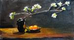 Arrangement With Apple Blossoms & Oranges - Posted on Thursday, January 1, 2015 by Cietha Wilson