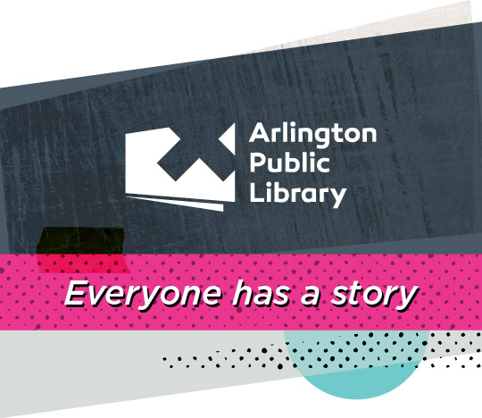 Library logo and tagline ''Everyone Has A Story''
