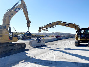 Moving barrier wall in Johnson County