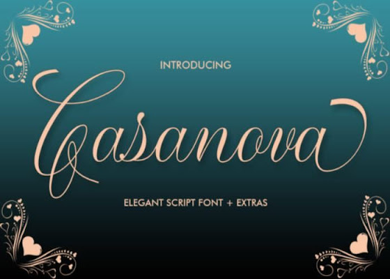 Casanova on the Romantic Wedding Fonts Bundle