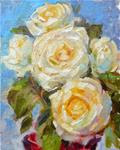 More White Roses,still life,oil on canvas,10x8,price$300 - Posted on Wednesday, March 18, 2015 by Joy Olney