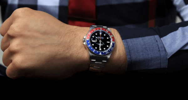Rolex GMT Master II Pepsi Red and Blue Bezel Steel Mens Watch 16710