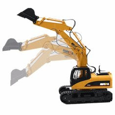 HuiNa Toys 1550 15Channel 2.4G 1/12 RC Metal Excavator