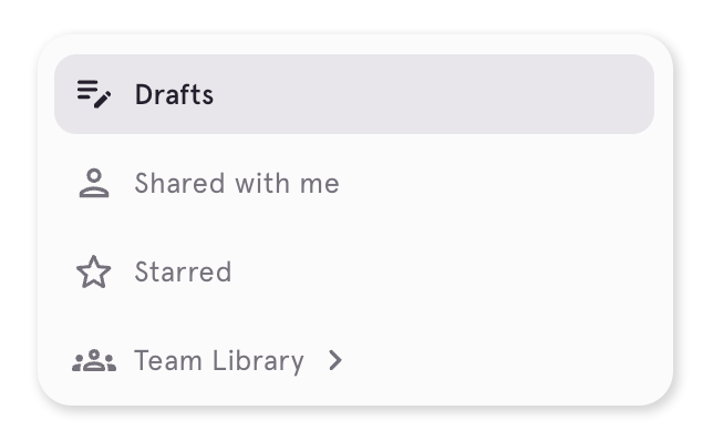 Drafts library