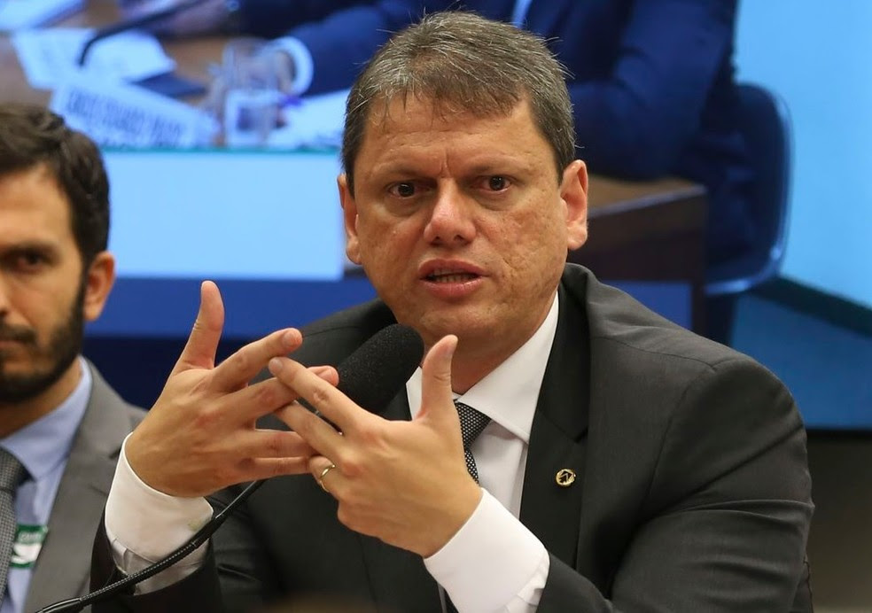 O ministro da Infraestrutura, Tarcisio Freitas, ao participar de audiencia nesta quarta (3) na Camara dos Deputados -- Foto: Jose Cruz/Agencia Brasil 