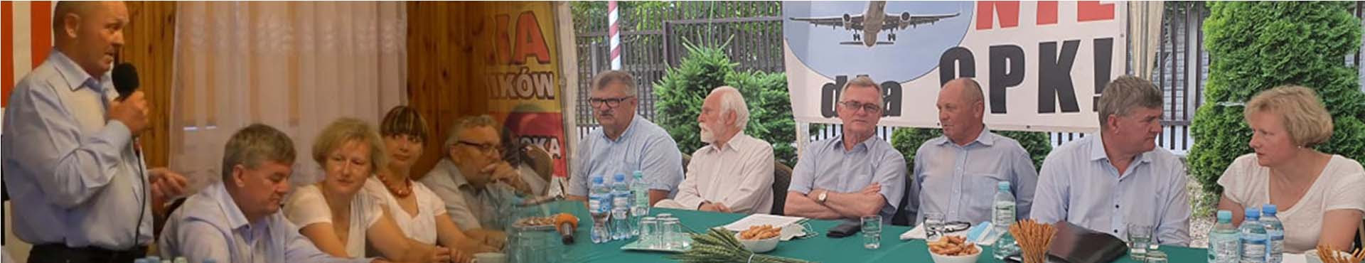 Two groups of people face each other