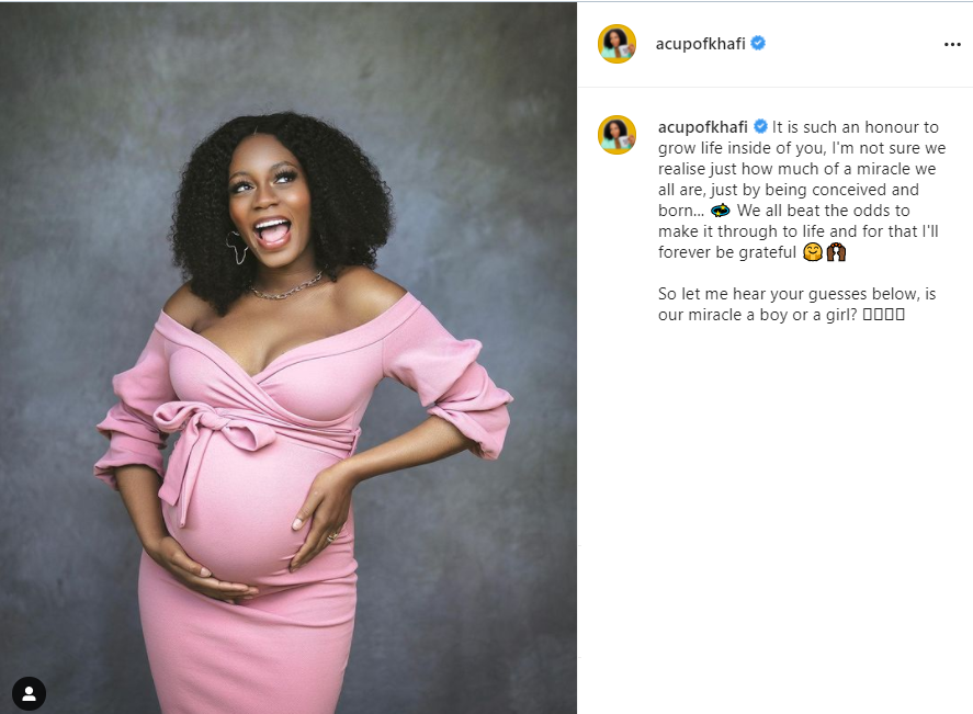 "It is such an honour to grow life inside of you" - BBNaija star, Khafi pens lovely note to her unborn child as she showcases her baby bump