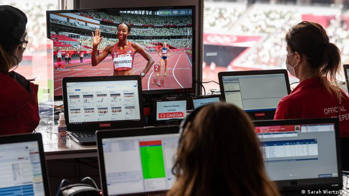 Funcionários da empresa Swiss Timing são responsáveis pela cronometragem dos Jogos Olímpicos