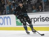 San Jose Sharks defenseman Brenden Dillon skates during the second period of the team&#39;s NHL hockey game against the Columbus Blue Jackets in San Jose, Calif., Thursday, Jan. 9, 2020. (AP Photo/Jeff Chiu) ** FILE **