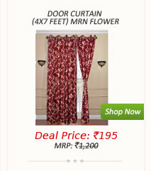 Door Curtain (4x7 feet) mrn flower