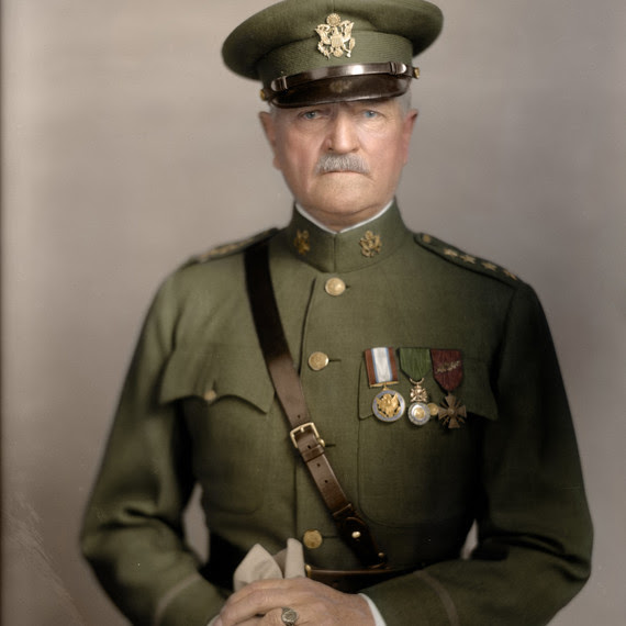 General Pershing color portrait square